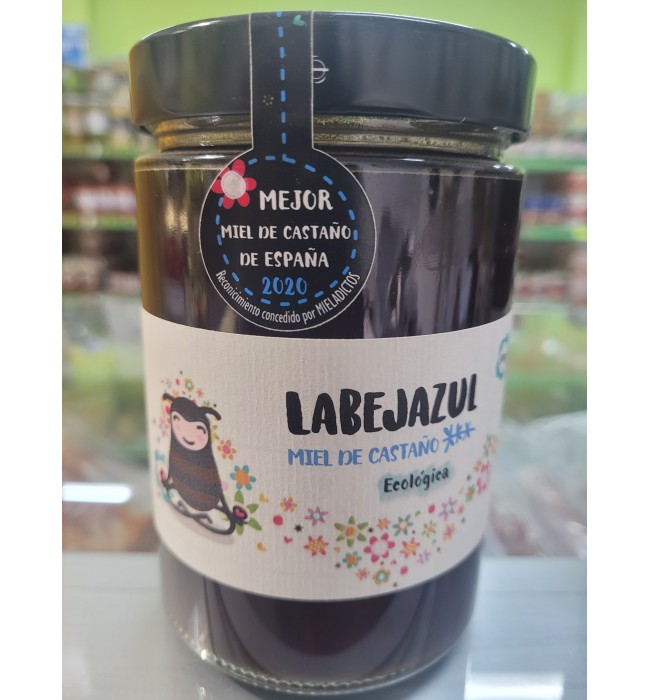 Miel natural de castaño Labejazul tarro de 500gr