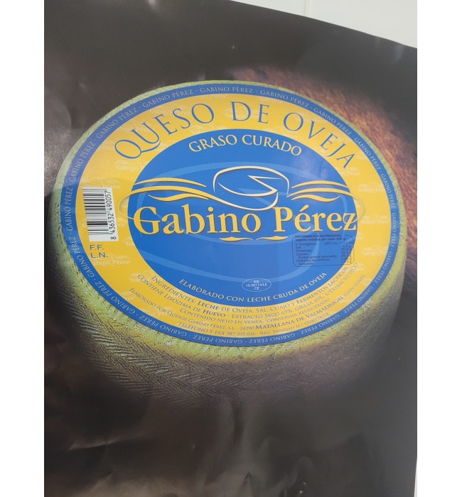 QUESO DE LECHE CRUDA GABINO PEREZ CURADO. SE VENDE EN CUÑAS DE 100