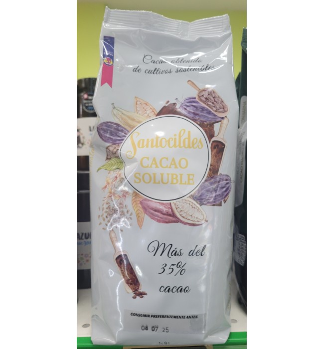 CACAO SOLUBLE SANTOCILDES PAQUETE 750GR. MAS DEL 35% DE CACAO