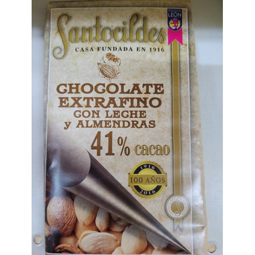 CHOCOLATE SANTOCILDES EXTRAFINO CON LECHE Y ALMENDRAS 41%...