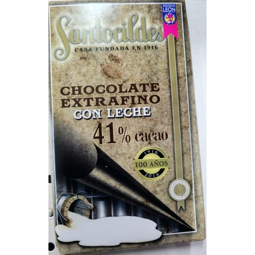 CHOCOLATE EXTRAFINO CON LECHE 41%DE CACAO SANTOCILDES...