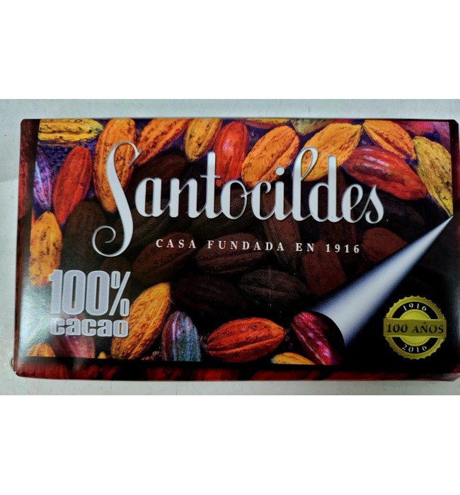 CHOCOLATE SANTOCILDES 100% CACAO. TABLETA DE 200GR