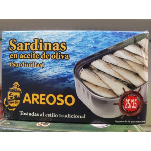 SARDINILLAS EN ACEITE DE OLIVA AREOSO 25/35  111GR...